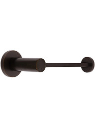 Contemporary Brass Toilet-Paper Holder with Disc Rosette in Oil-Rubbed Bronze.